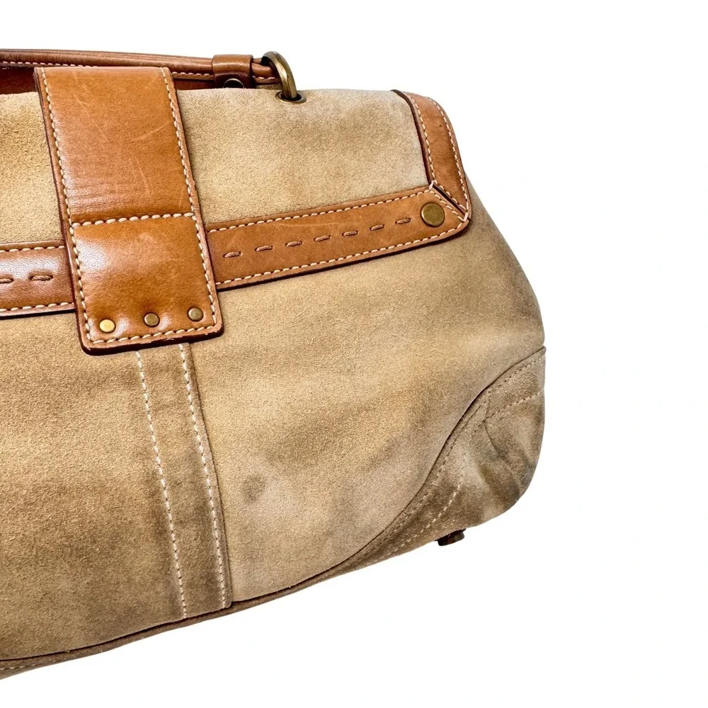 Coach Soho Top Handle Satchel Tan Suede Limited Edition 2005 Vintage 9672‎